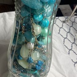 Turquoise Color Jewelry Jar