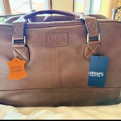 Chaps - Ralph Lauren NWT rich brown leather duffle bag