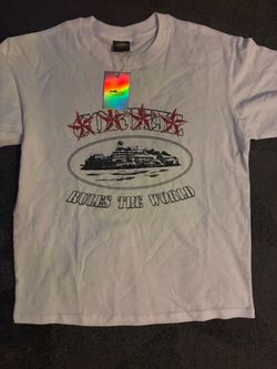Corteiz Rules The World White Graphic Tee