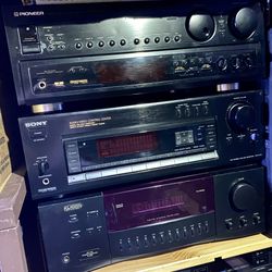 A/V RECEIVERS FROM DENON/YAMAHA/PIONEER/SONY/JVC & OTHERS… $40 to $100 Each…