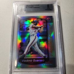2000 Bowman Chrome Refractor Vladimir Guerrero HOF #1 BGS NM-MT 8
