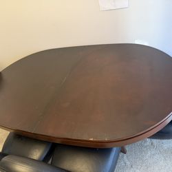 Oval Convertible Dining Table + 4 Chairs – For Sale