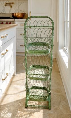 3-Tier Verdigris Plant Stand/Storage Graduated Basket Unit