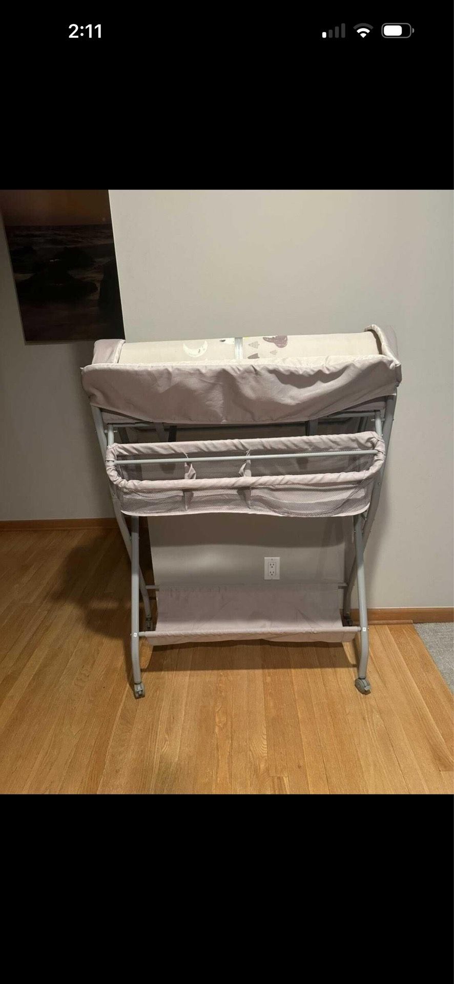 Costway Baby Changing Table Folding Diaper Changing Station With Safety Belt
