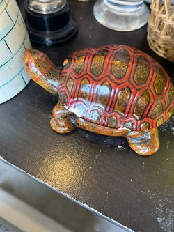Hand painted Turtle Trinket Box