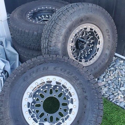 RZR 1000 3 Piece Beadlocks Wheels And Toyo Tires