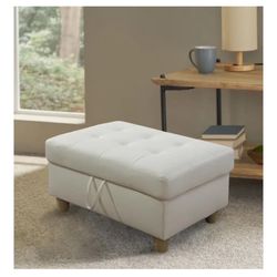 Cream Ottoman