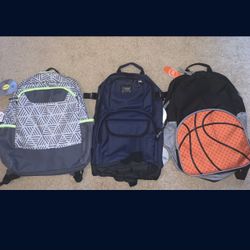 3 Backpacks Brand New With Ticket Still Attached!