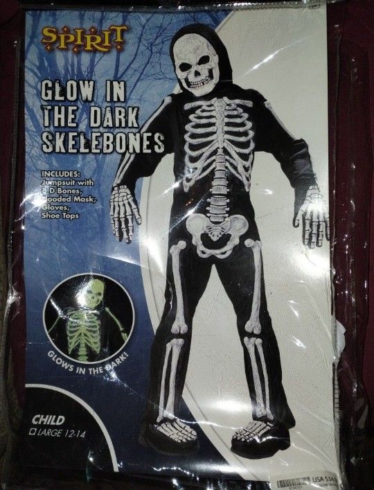 Glow In The Dark Skeleton Halloween Costume
