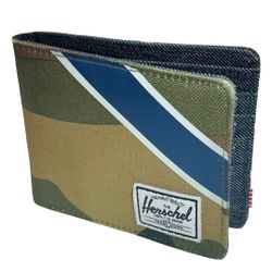 [Wallet - Herschel Supply Co.] Roy Style (Woodland Camo & Painted Blue Stripe)