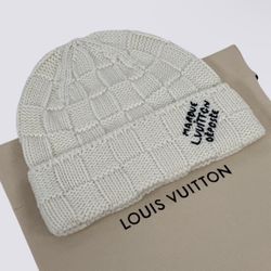 Lv White Beanie 