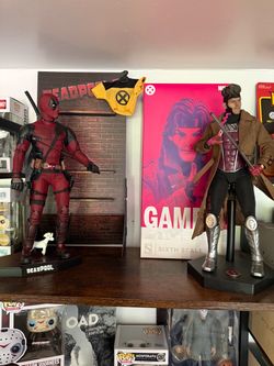 Marvel figures Deadpool and Gambit