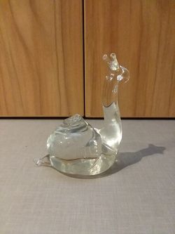 Glass Snail Paperweight/Figurine