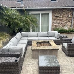 8 Piece Rattan Outside Sofa And Chair