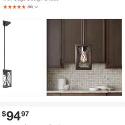 $60 Hardwood Mini Pendant Light