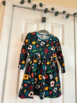 Hanna Andersson floral long sleeved dress, size 3T