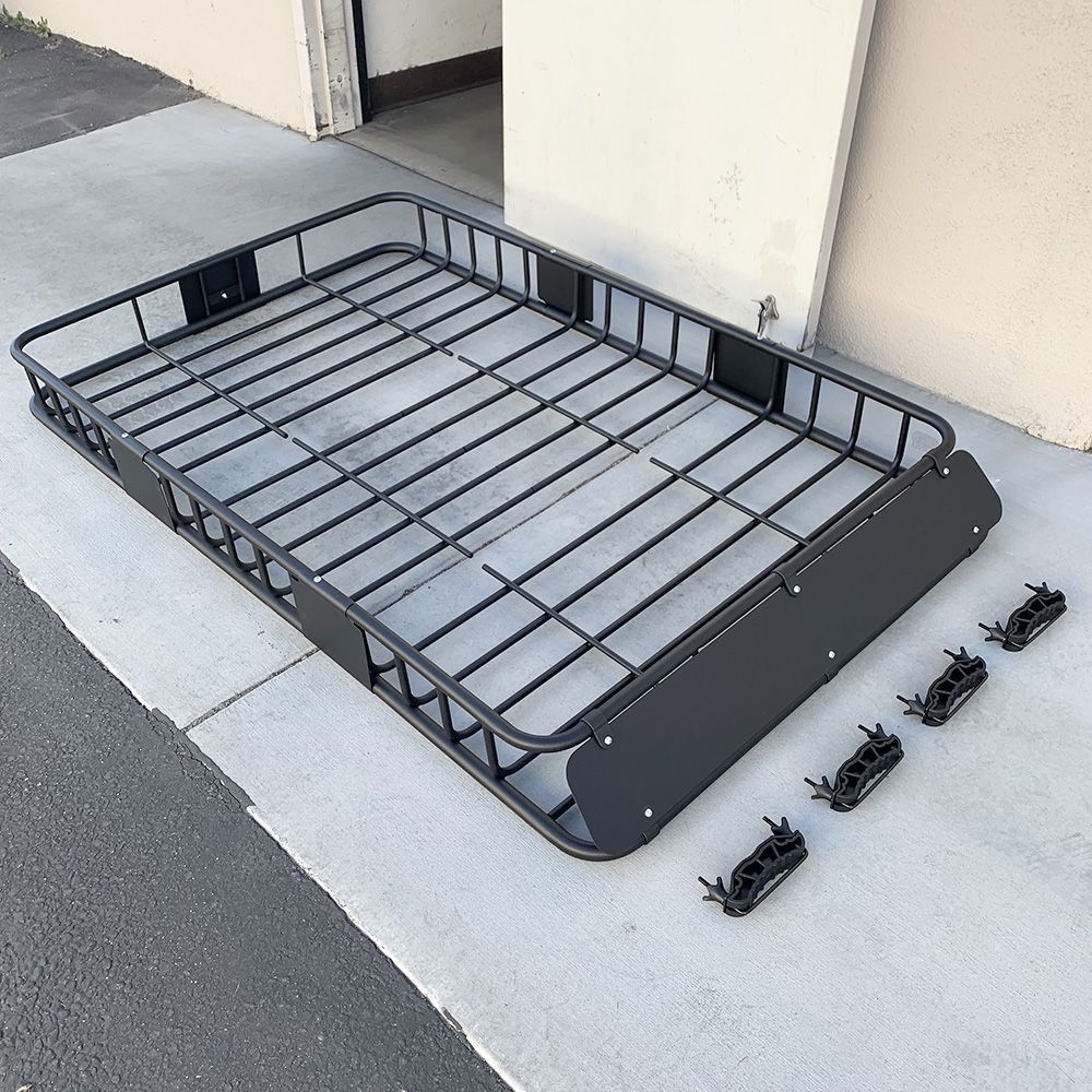New $130 Universal Roof Rack 64x39 Inch Car Top Cargo Basket Carrier Extension Luggage Holder 150lbs Max