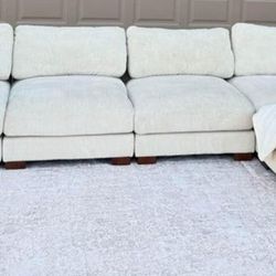 LIGHT BEIGE BRAND NEW SECTIONAL L SHAPE SAME DAY DELIVERY 