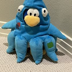 Disney Club Penguin Blue Squid Plush Squidzoid Octopus Stuffy