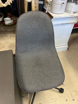Gray Fabric Office Chair with Wheels