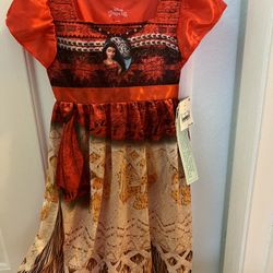 Disney Princess Moana 3T Red Nightgown Dress