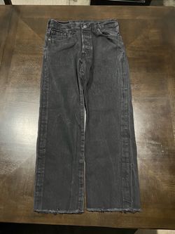 501 Levi's Men's Black Straight Denim Jeans Regular Fit Mid Rise 31x30