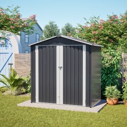 Metal Outdoor Storage Shed 6 x 4 FT Metal Shed with Lockable Door,Waterproof Storage House