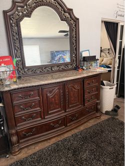 Dresser with mirror