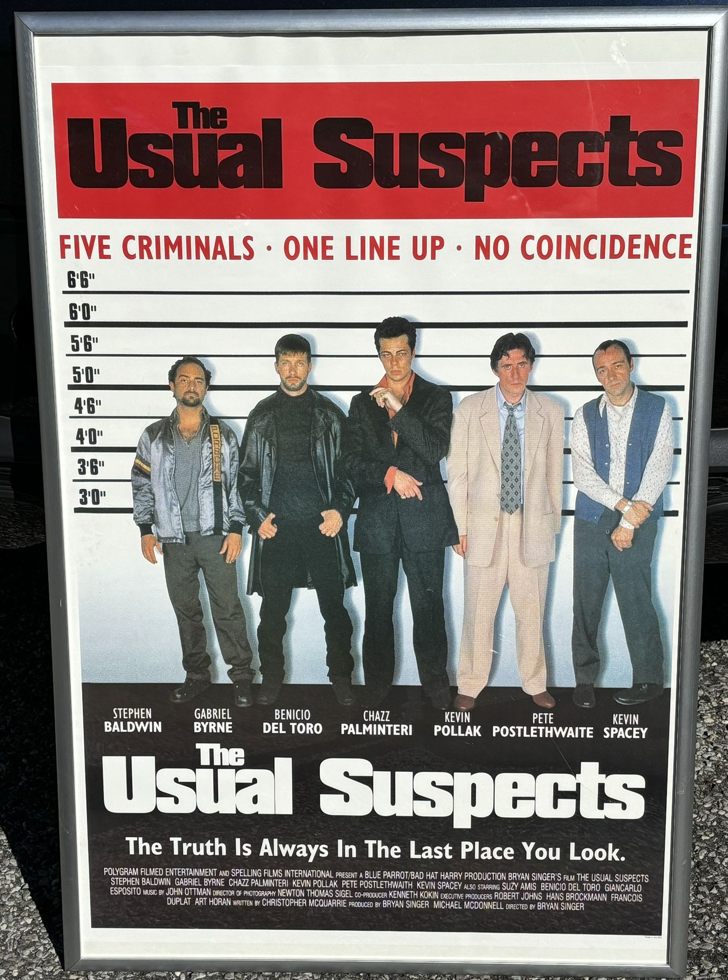 FRAMED USUAL SUSPECTS MOVIE POSTER