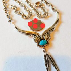 $250! Awesome All 925 Sterling Silver Navajo Made Necklace 
