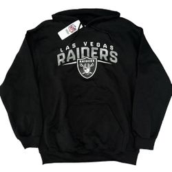 Las Vegas Raiders Black Hoodie Sweatshirt Mens Medium New