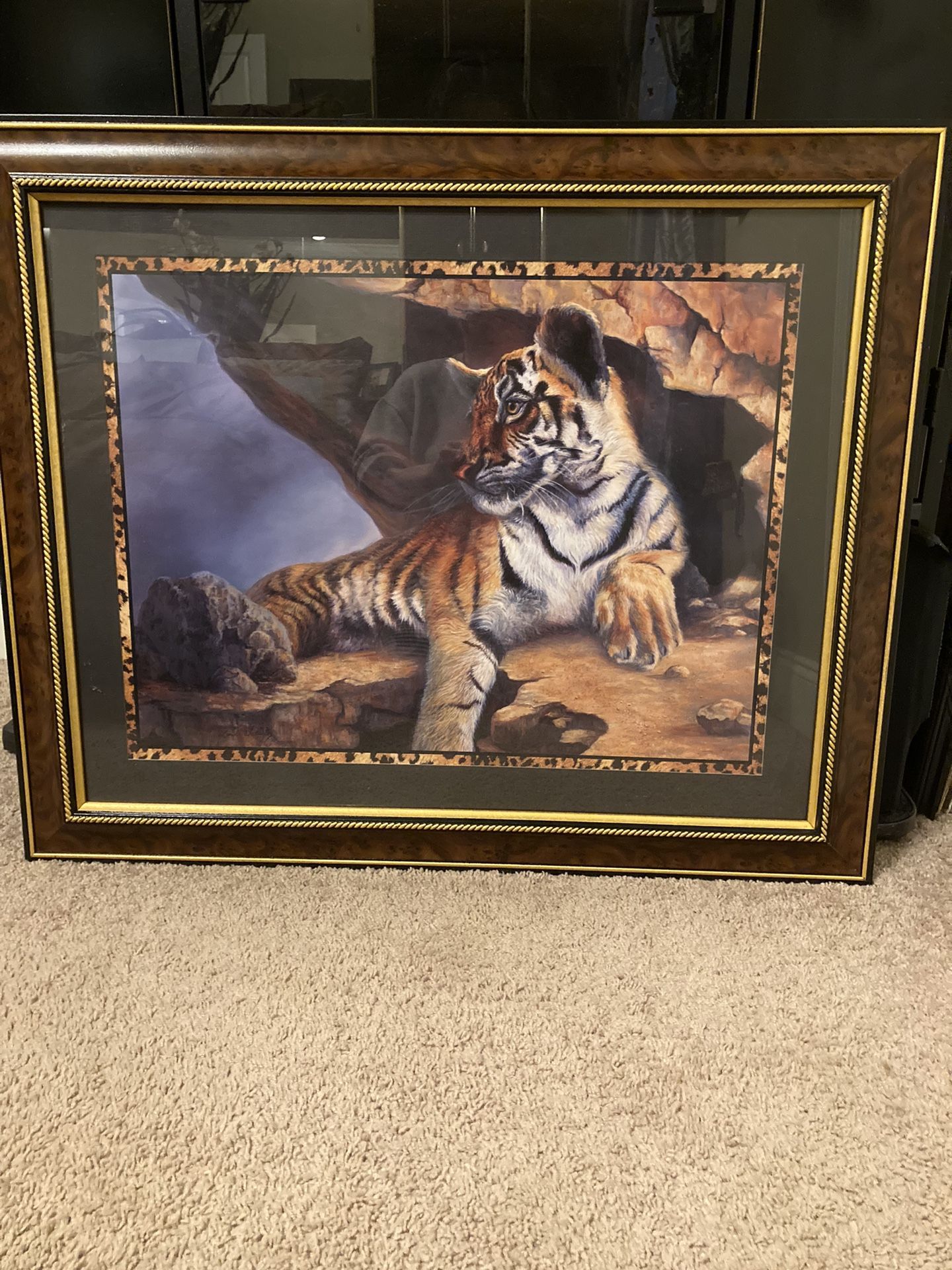 Large Tiger Framed Picture