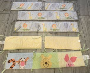 Baby Crib Bumpers Lot (Safari & Winnie the Pooh)