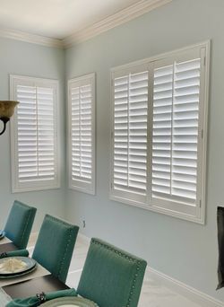 Custom Built Real Wood Interior Plantation Shutters - Premium Basswood Window Shades & Coverings - Professional Local Measuring & Mounting