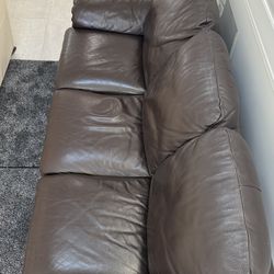 Natuzzi Italian leather couch good condition