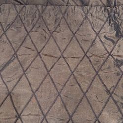 4 Beautiful Lined Curtain Panels  Diamond Stitch Chocolate Brown Z Gallerie $80 For All 