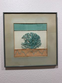 Big coral framed artwork