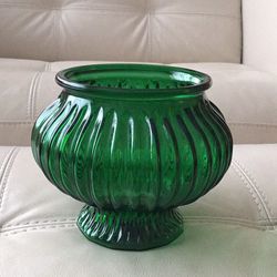 E.O. Brody Co. green glass vase