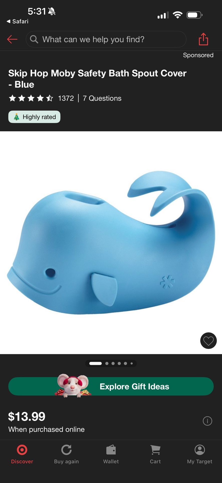 FREE Skip Hop Moby Baby Safety Spout Cover