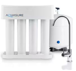 AQUASURE Premier Series 75 GPD Reverse Osmosis Water Filtration System with Chrome Finished Faucet