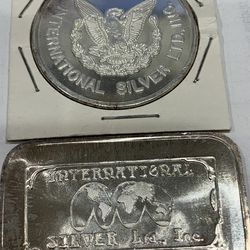 VINTAGE “INTERNATIONAL SILVER LIMITED” VINTAGE SILVER BARS FROM THE  70’s