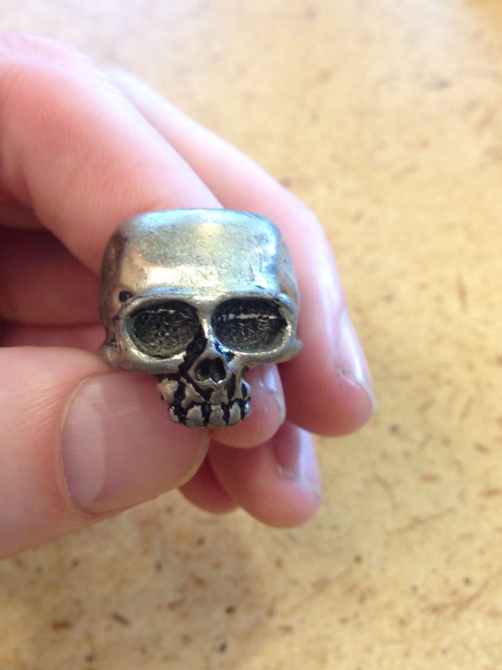 Death Skull Ring Achemy Gothic Size Q (8.5)