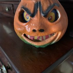Vintage Papier-mâché Jack-O Lantern