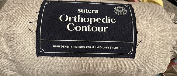SUTERA - Contour Memory Foam Pillow for Sleeping, Orthopedic Cervical Support for Neck, Shoulder and Back Pain Relief, Ergonomic Pillow for Side, Back