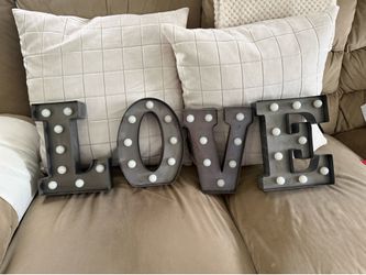 Metal Marquee LOVE Letters that Light up