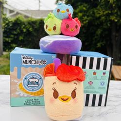 Disney Munchlings Plush Set-Ariel Juice Cup & Stacked Macaroons Ducklings