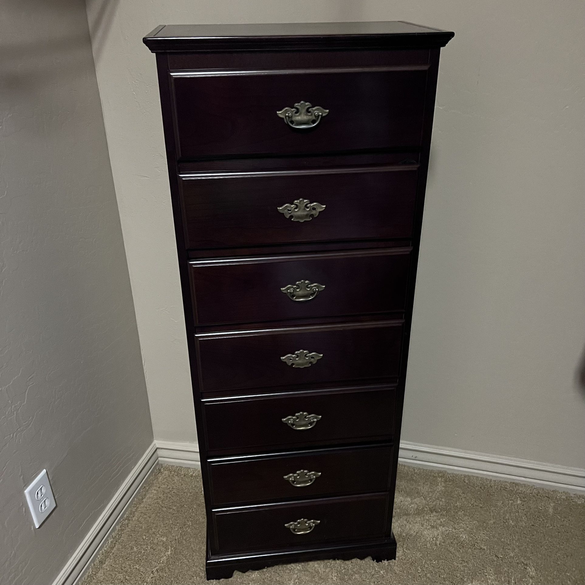 Bombay Company 7 Drawer Lingerie Chest Dresser - Cherry Wood