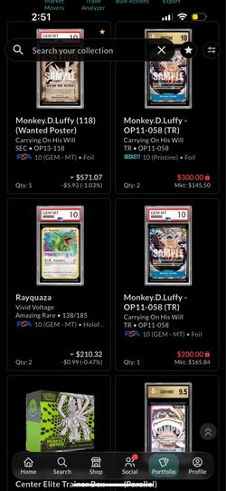 Pokemon / One piece Slabs/Singles/Sealed