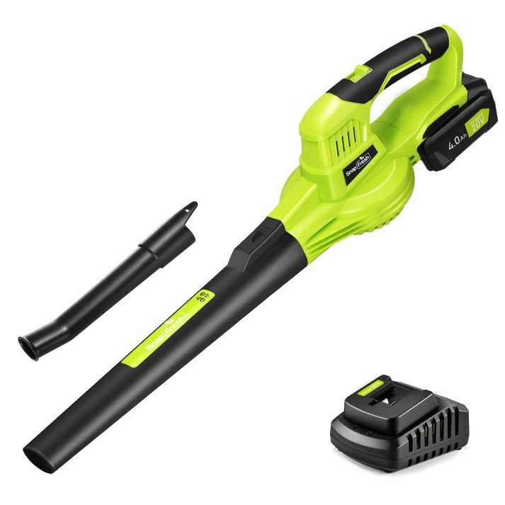 20V Cordless Leaf Blower(140CFM/130MPH) , 4.0Ah Li-Ion Battery And Charger