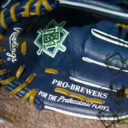 1994 Milwaukee Brewers Rawlings Mini Mitt Leather Glove  ● NEW in Box! ● VERY hard to find item • Gold Glove Series